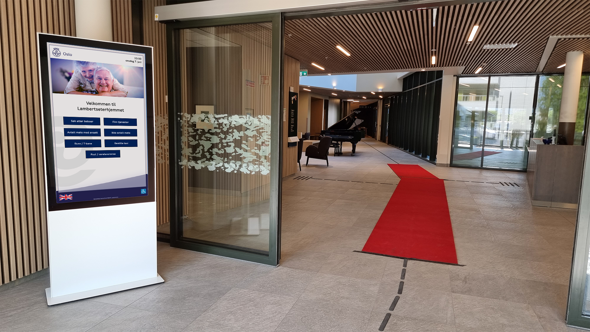 På Lambertseterhjemmet i Oslo tas besøkende i mot av Procon Digital HelseVert med mange ulike tjenester.